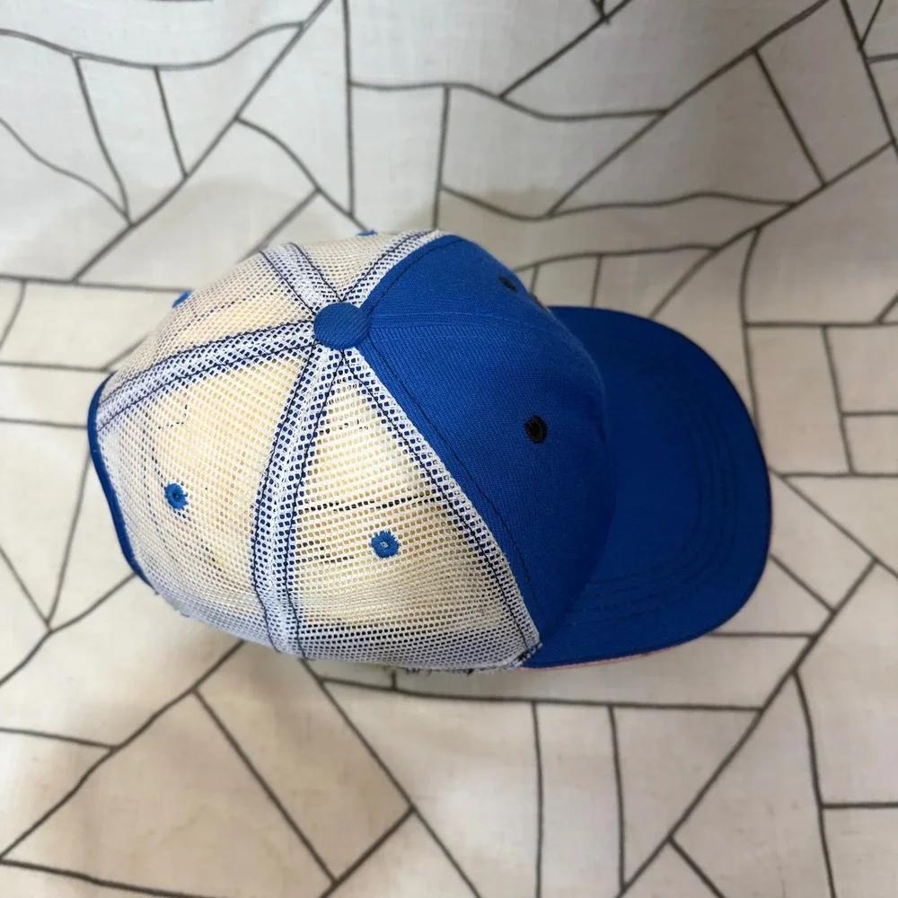 Aksels Trucker Hat OSFM Blue Shark Snapback Mesh Back Baseball Cap